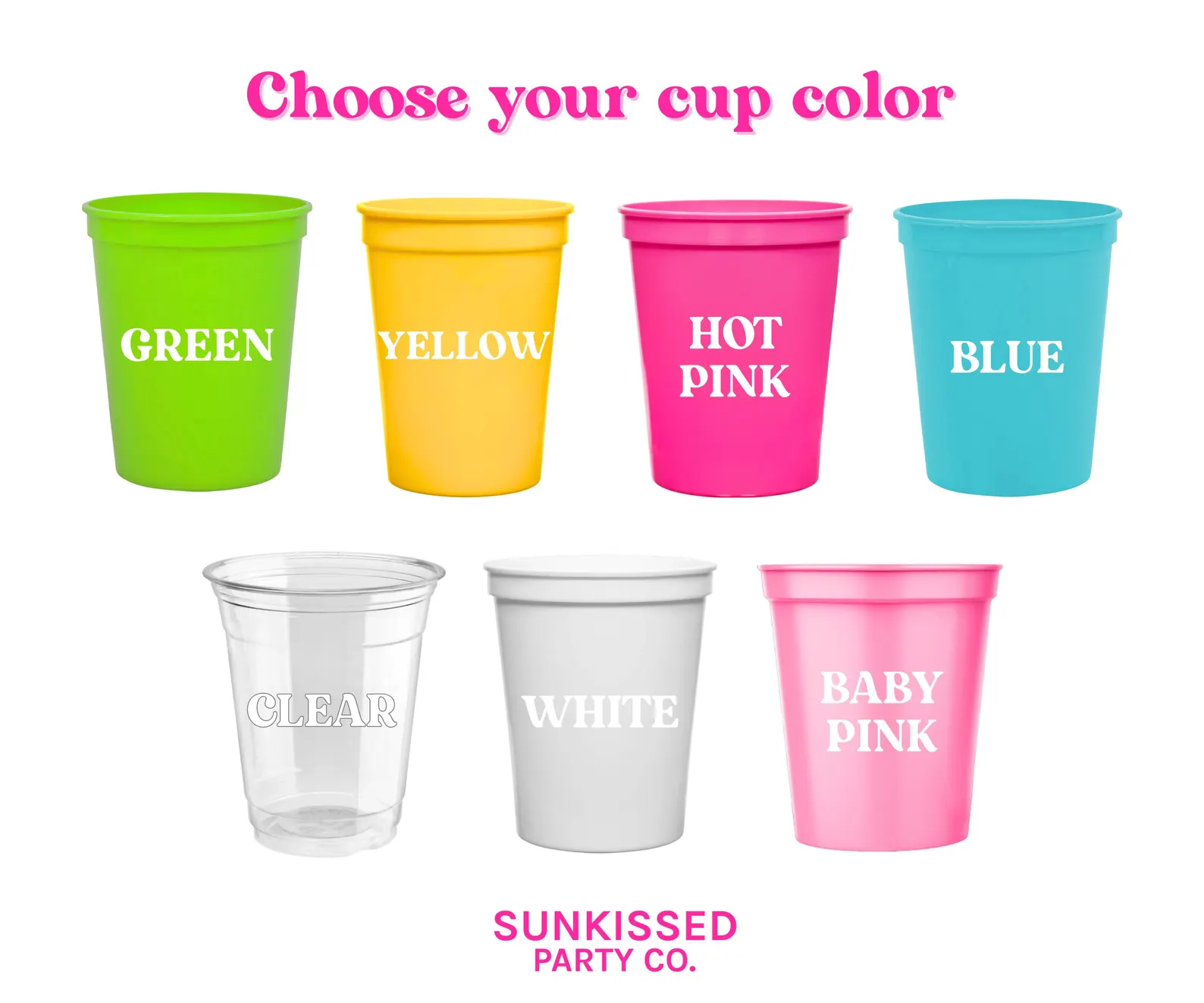 Birthday and bachelorette party cups— customized face plastic drinkware for tailgates and personalized party decor.