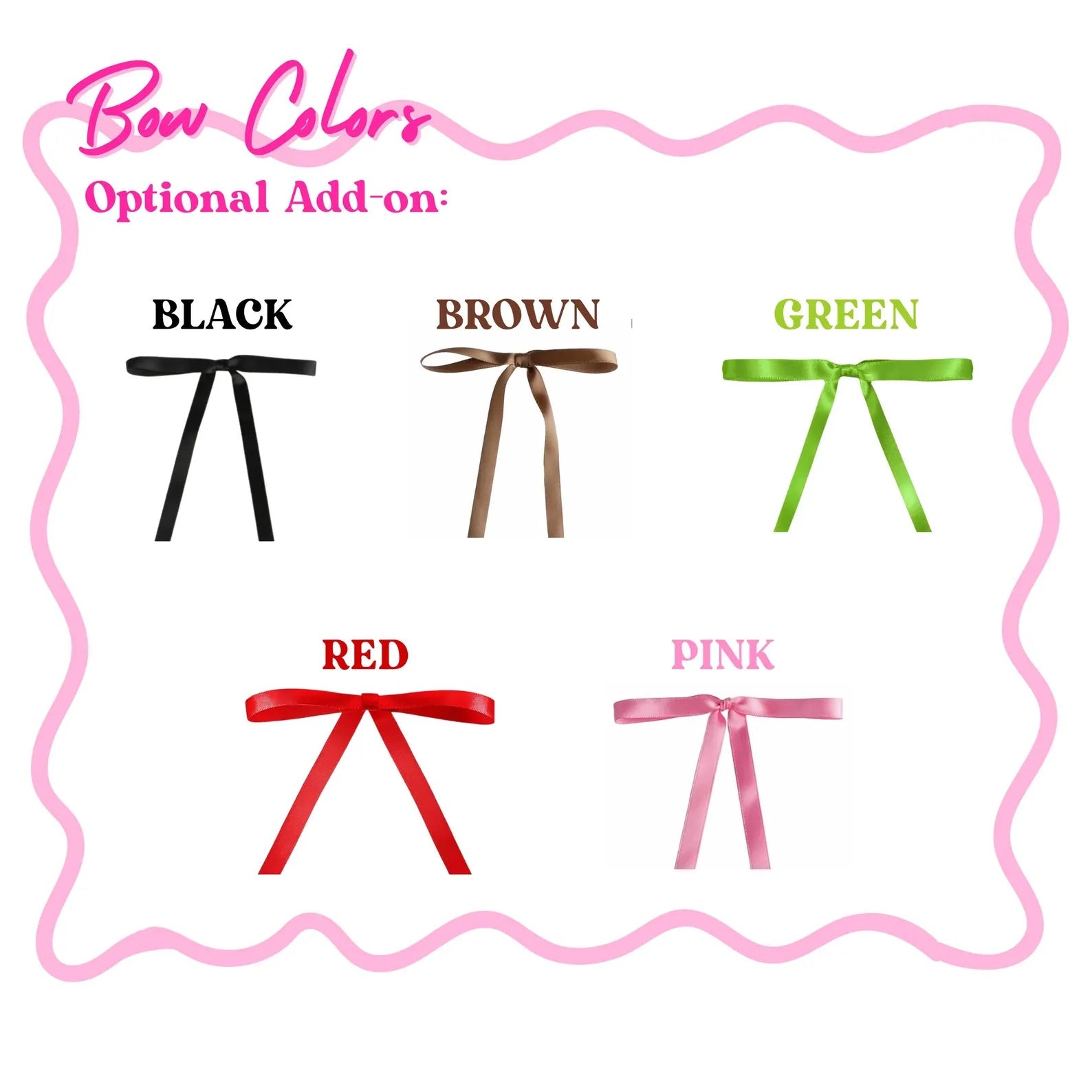 Plastic martini glasses decorated with ribbon bows in 5 color options – fun cocktail decor to elevate any party or girls night.