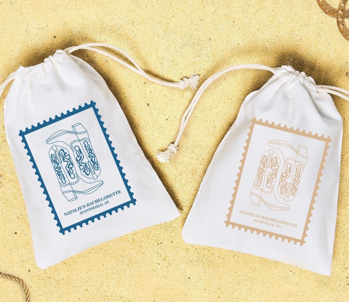 Last Rodeo Hangover Kit with custom Boot Stamp Design- Western and Country themed Bachelorette party favors.