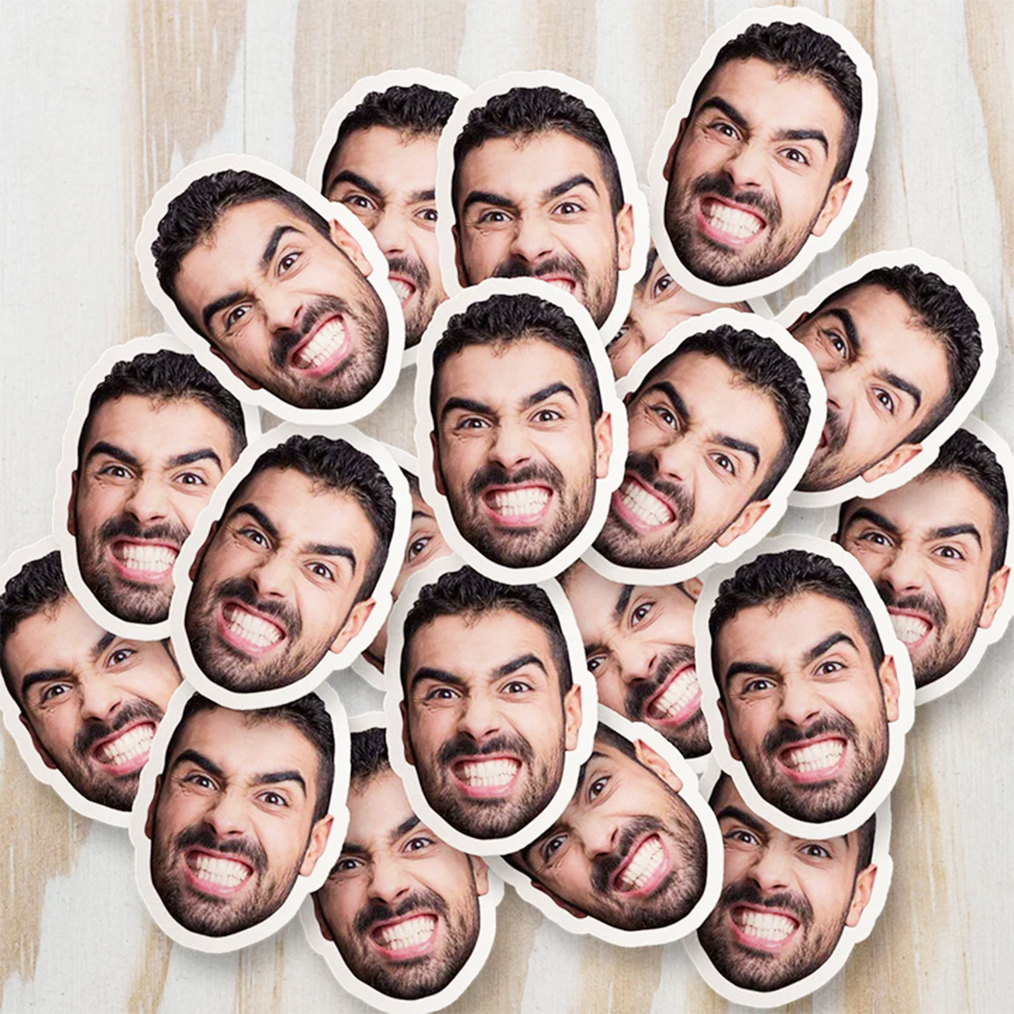 Custom face and bride or groom confetti – personalized party decor for bachelorette and birthday parties, perfect as table decorations and party favors.