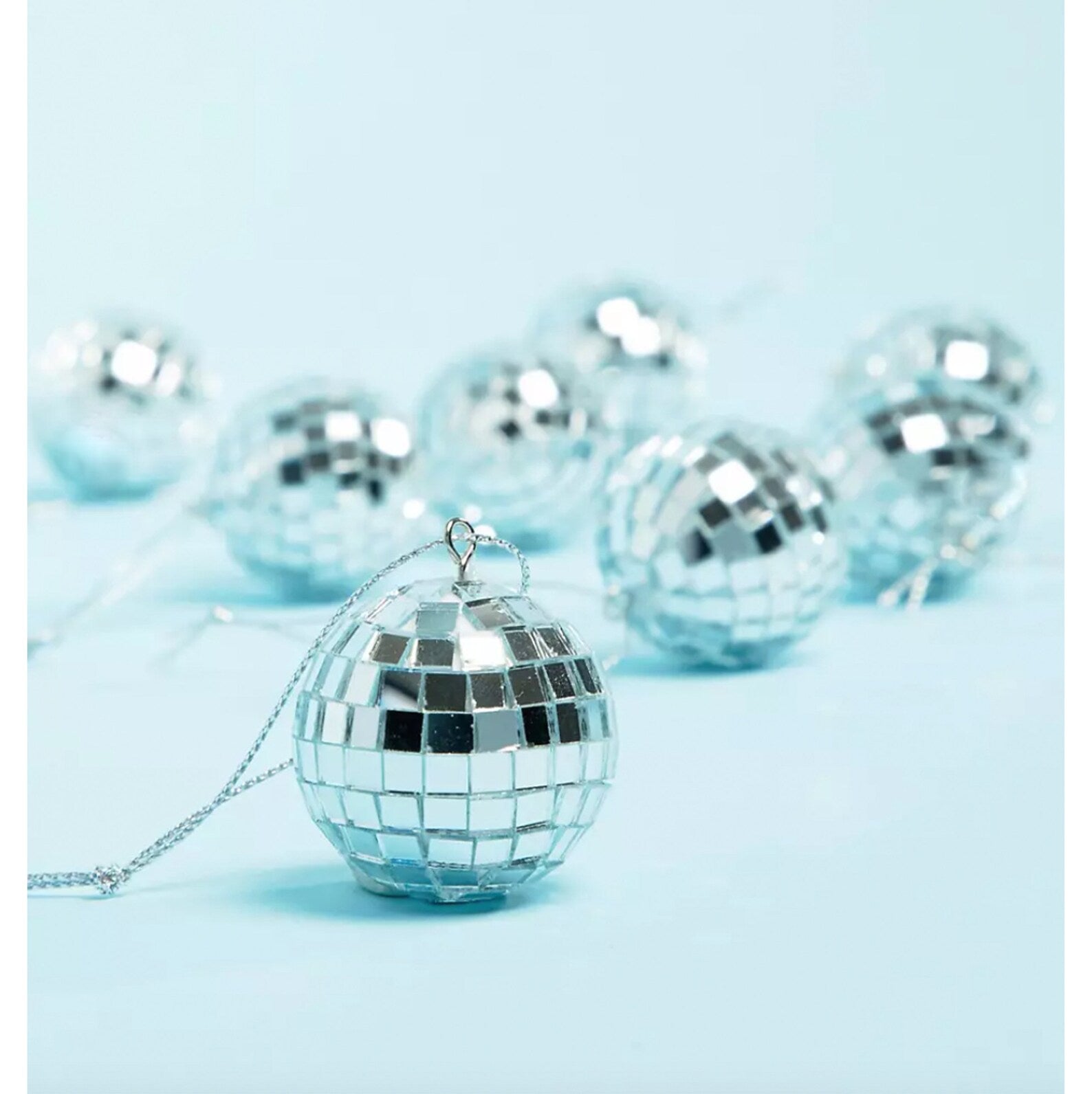 Silver Disco Ball Ornaments – Shiny Mirrored Christmas Tree Decorations & Sparkling Holiday Party Decor