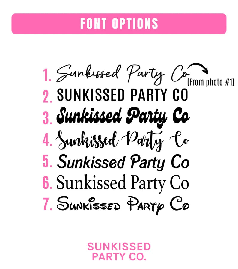 Reusable cocktail party favor bags with custom fonts—perfect for birthdays, pool parties, bachelorette parties, and N/A kid-friendly celebrations.