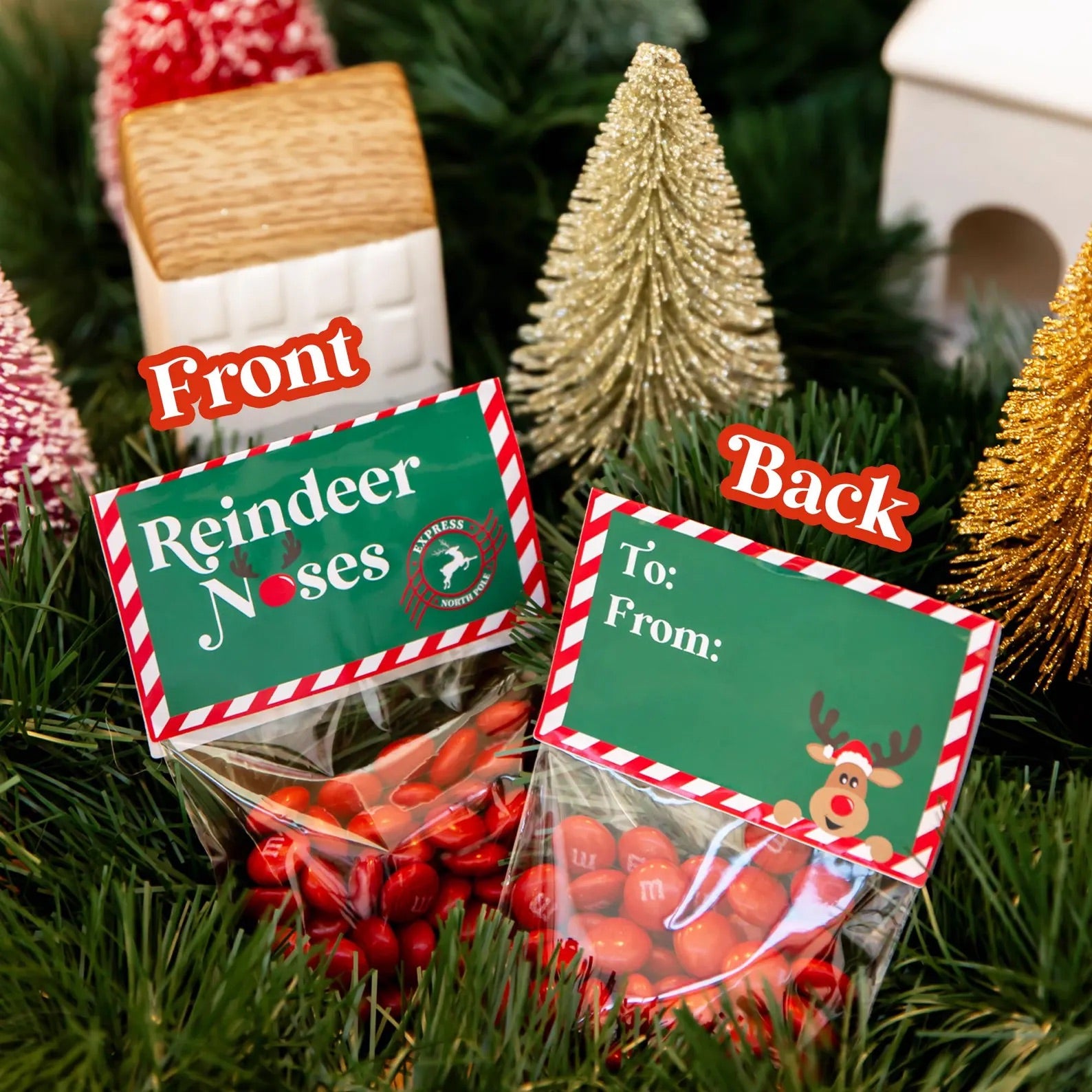 Reindeer Noses Candy Stocking Stuffer to use as a children's holiday or christmas gift.